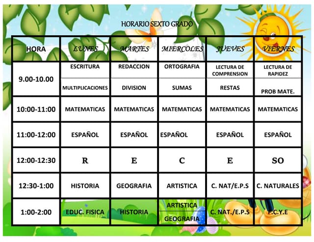 HORARIO QUINTO GRADO.docx