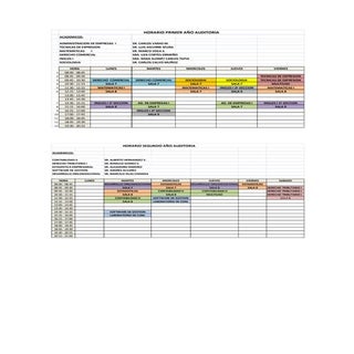 Horarios auditoria 2013