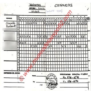 Horarios Azafatas Pabellón de Corre...