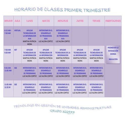 Horario sena
