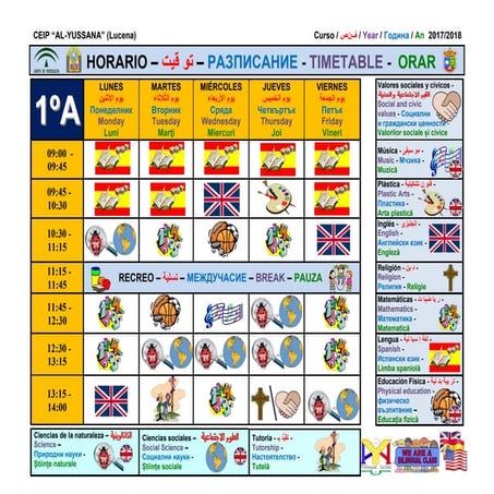 Horarios multilingües 17-18