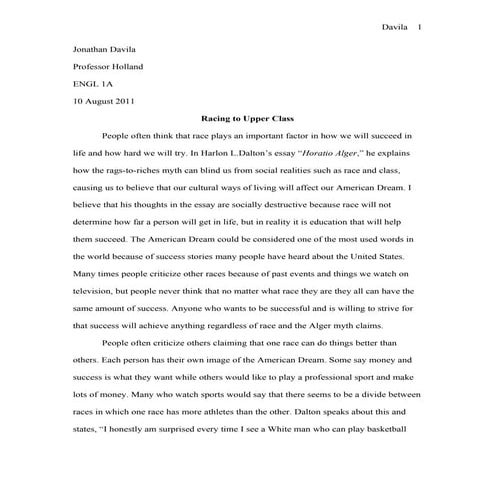 Horatio Alger Alger Myth American Dream