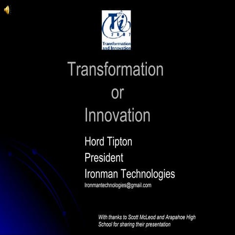 Hord Tipton Keynote Address