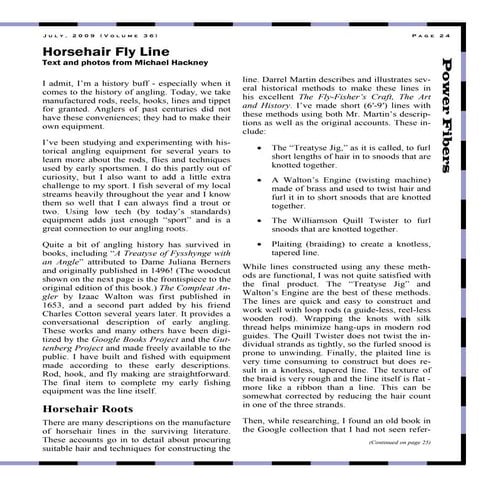 Fly lines how to make them overview | PDF