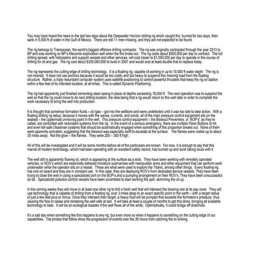 Deepwater Horizon Drilling Rig