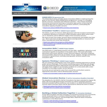 Horizon 2020 OPSI Newsletter July 2016 no 1