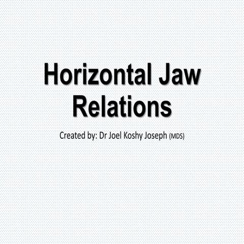Horizontal jaw relation