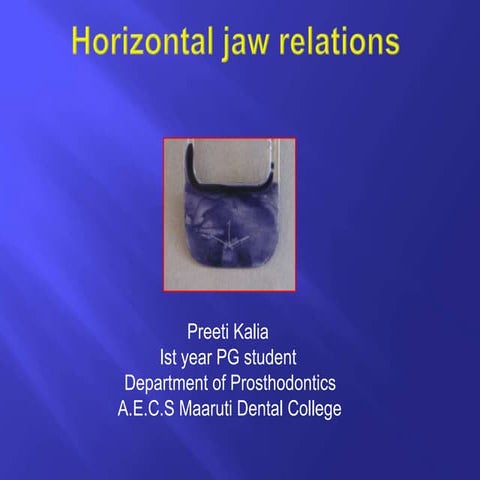 Horizontal jaw relations ppt