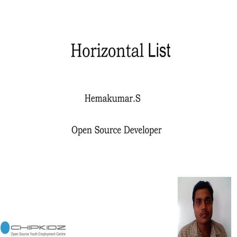 Horizontal list