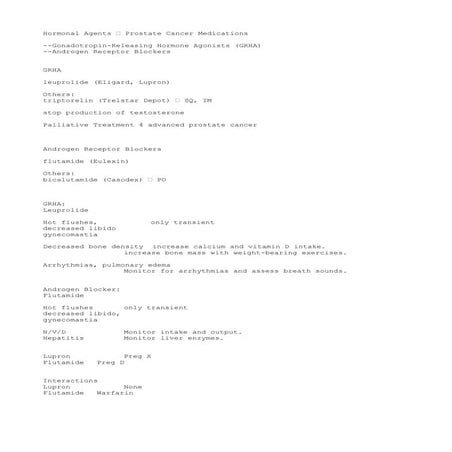 Hormonal Agents – Prostate Cancer Medications