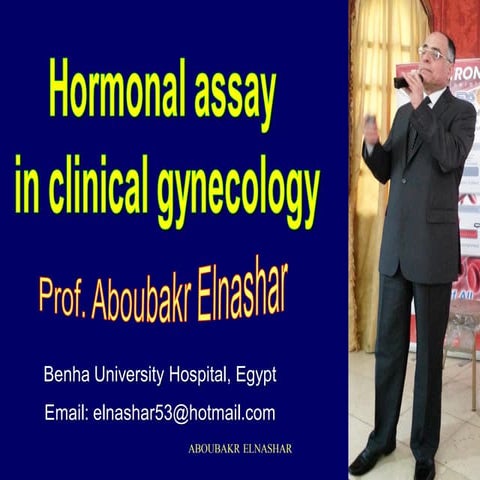 Hormonal assay  in clinical gynecology