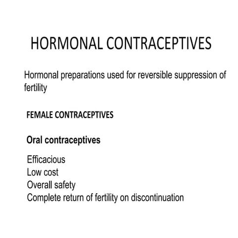 Hormonal contraceptives