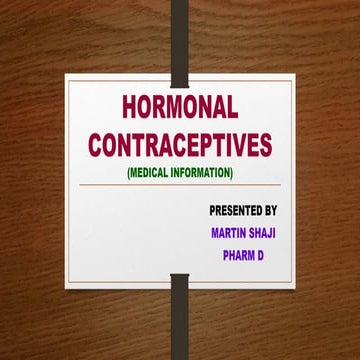 Hormonal contraceptive-  medical information ( all about hormonal contracepti...