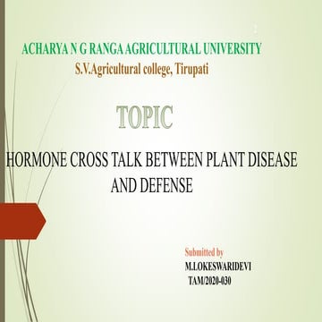 Hormonal cross between plant disease and defens epptx | PPTX