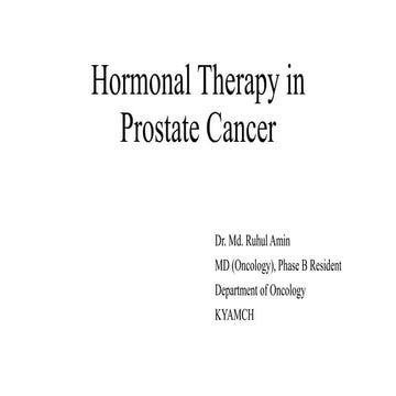 Hormonal therapy in ca prostate
