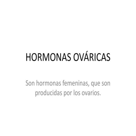 Hormonas ováricas