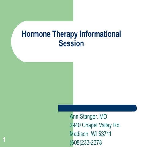 Hormone Therapy Informational Session