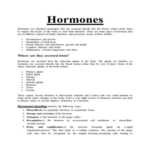 Hormones