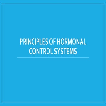 hormones control in human body and its regulation.pptx | Free Download