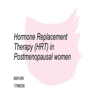Hormone therapy in postmenopausal women