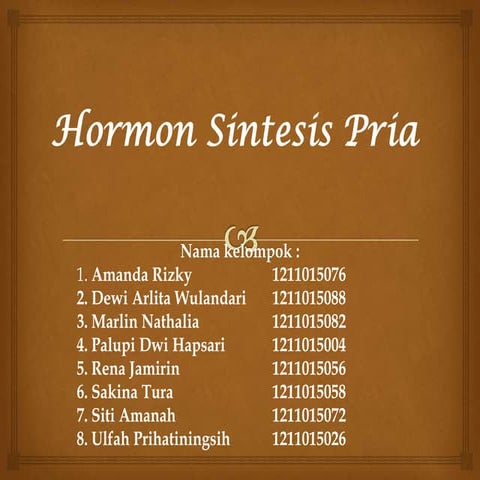 Hormon sintesis pria 