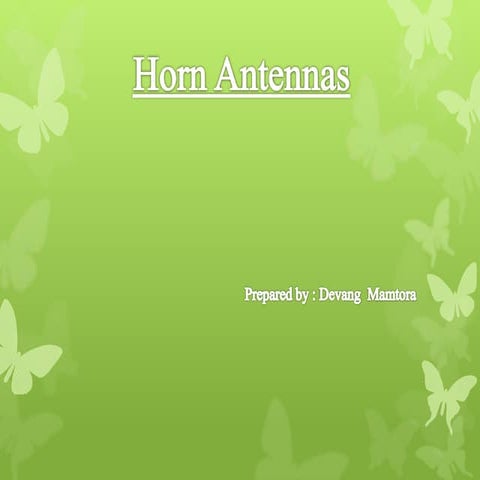 Horn antennas