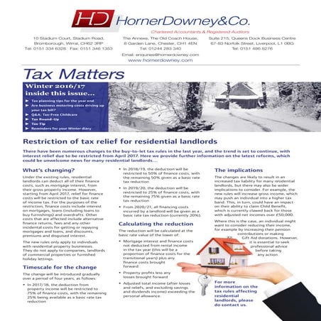 Horner Downey & Company Winter Newsletter