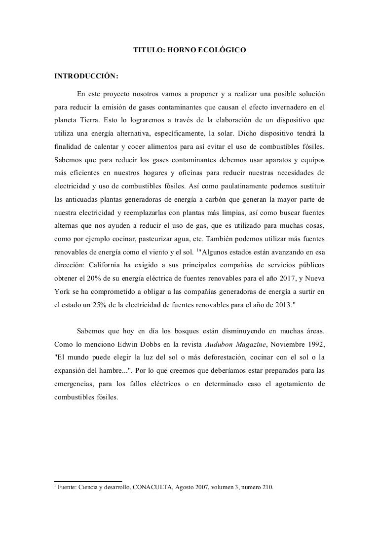 Horno ecologico