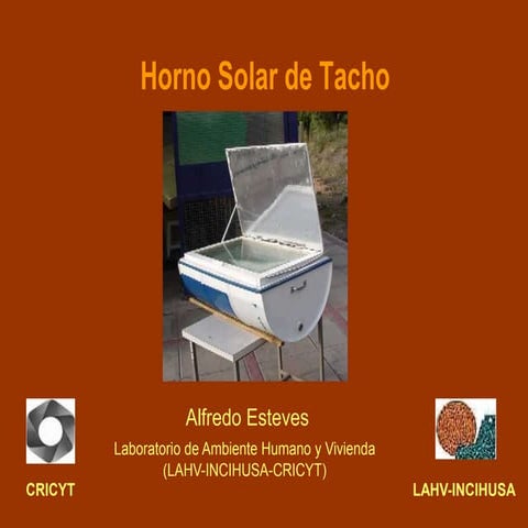 Horno solar de tacho