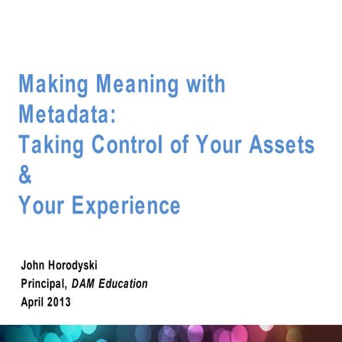 Making Meaning with Metadata