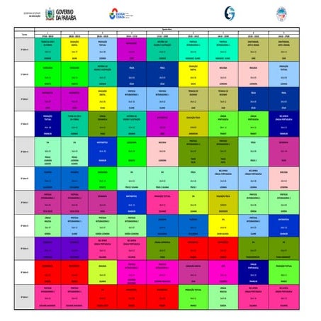 Comprehensive Weekly School Timetable for Multiple Grades and Subjects ...