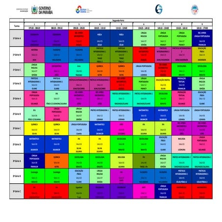 Comprehensive Weekly School Timetable for Multiple Grades and Subjects ...
