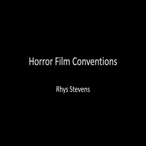 Horror Film Conventions