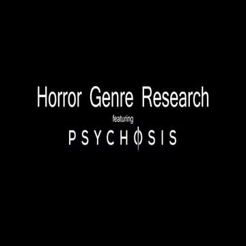 Horror genre research 