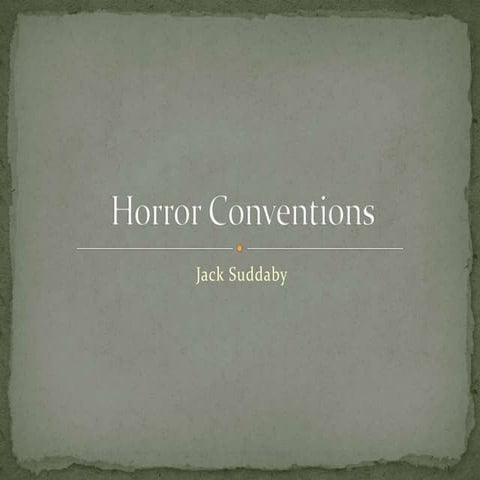 Horror conventions