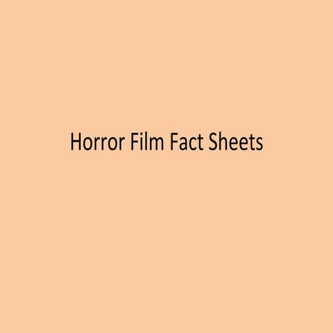 Film fact sheets | PPT