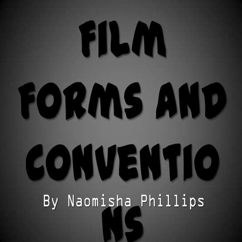 Horror Film Forms and Conventions