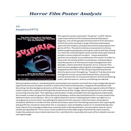 Horror Film Poster Analysis 3