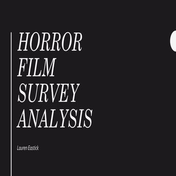 Horror film survey answers