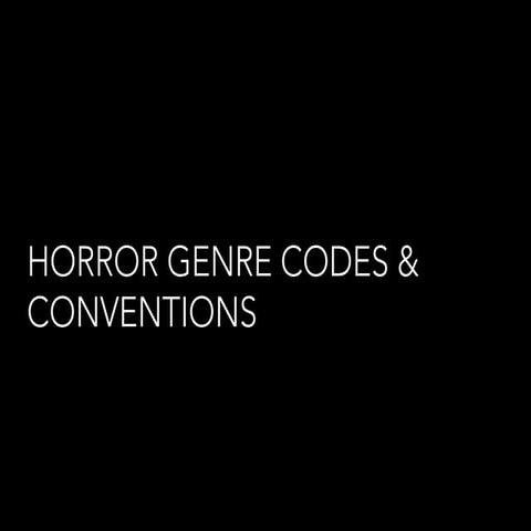 Horror genre presentation | PPTX