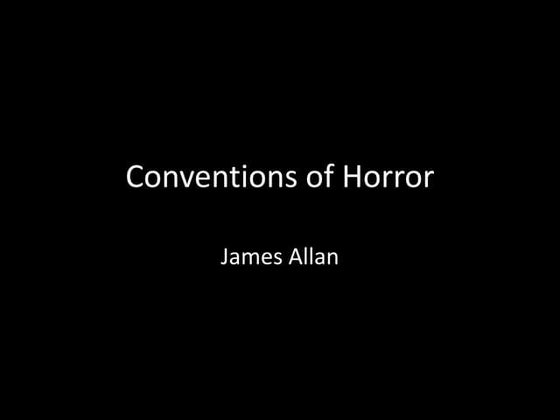 Conventions of the horror genre | PPT