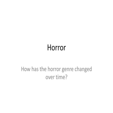 Horror genre powerpoint