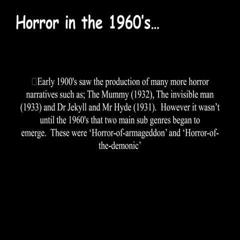 Typical Characters Within A Horror Film | PPT