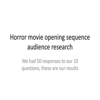 Horror movie audience research