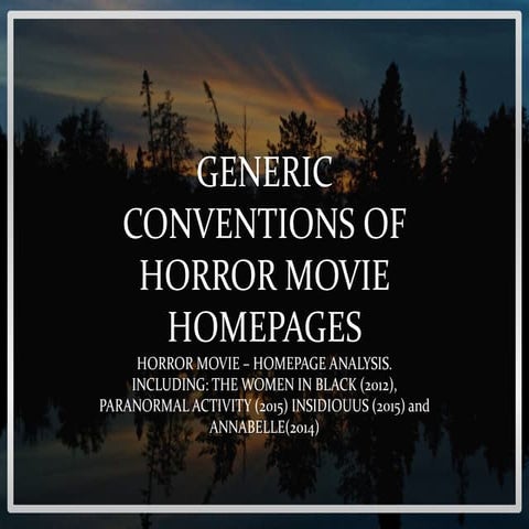 Horror movie homepage analysis