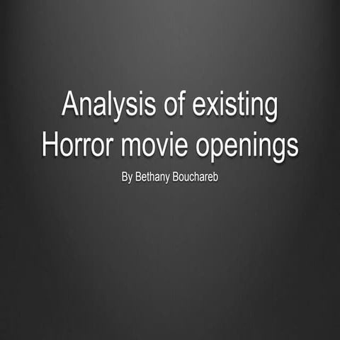 Textual Analysis Opening Sequence | PPTX