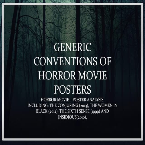 Horror movie poster analysis