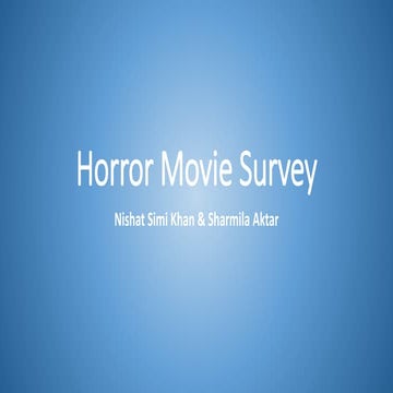 Horror movie survey