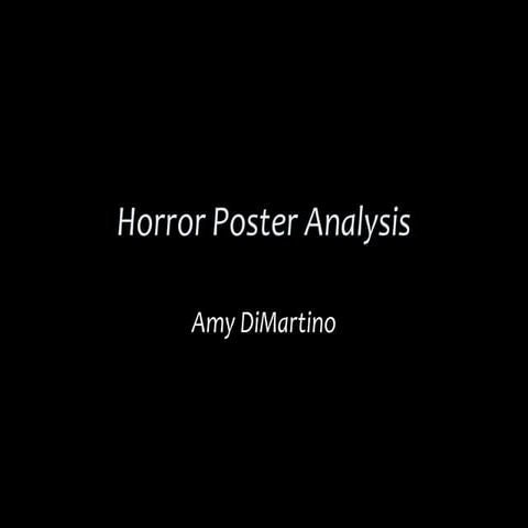 Horror poster analysis