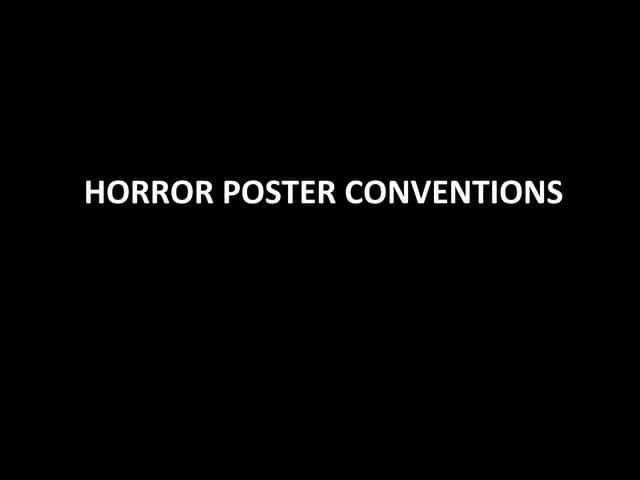 Horror poster conventions